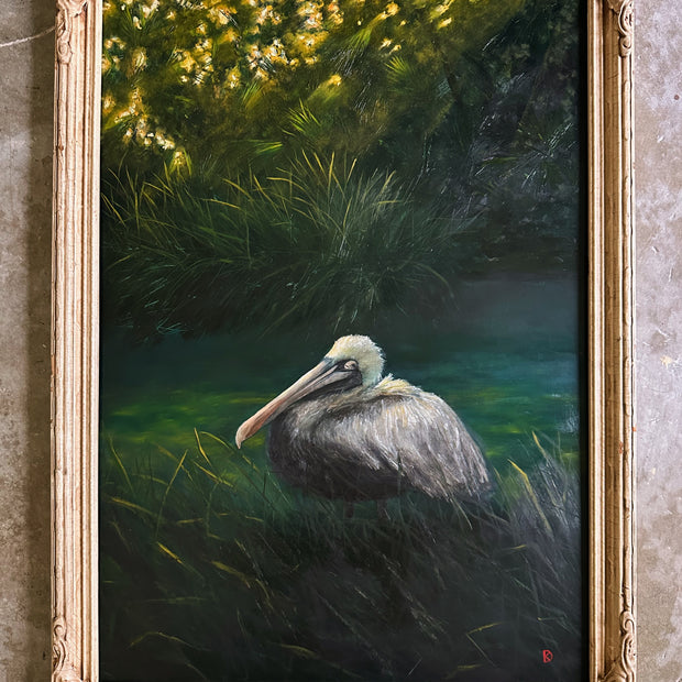 "The Story You Will Tell" Oil Painting in Antique Italian Frame - 30.75" x 22.75"
