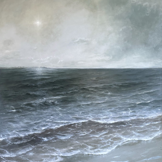 "Pushing Right Back" Framed Oil Painting - 4ft x 3ft