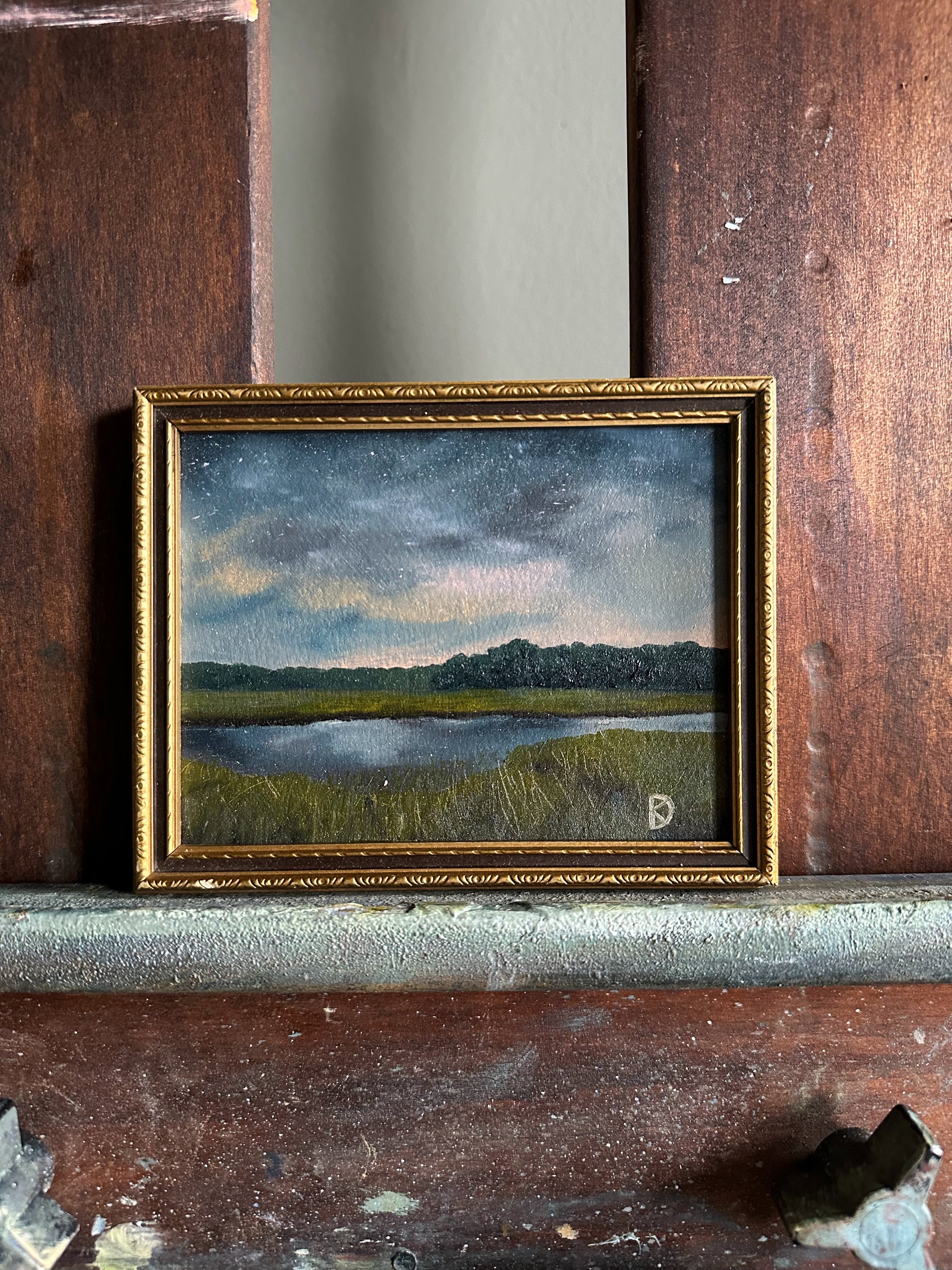 “Where Your Heart Resides II” Mini Oil Painting - 4.5