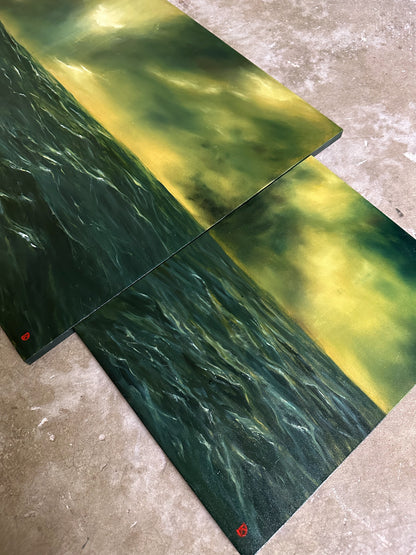 "At Ease III" Oil Painting - 12" x 9"