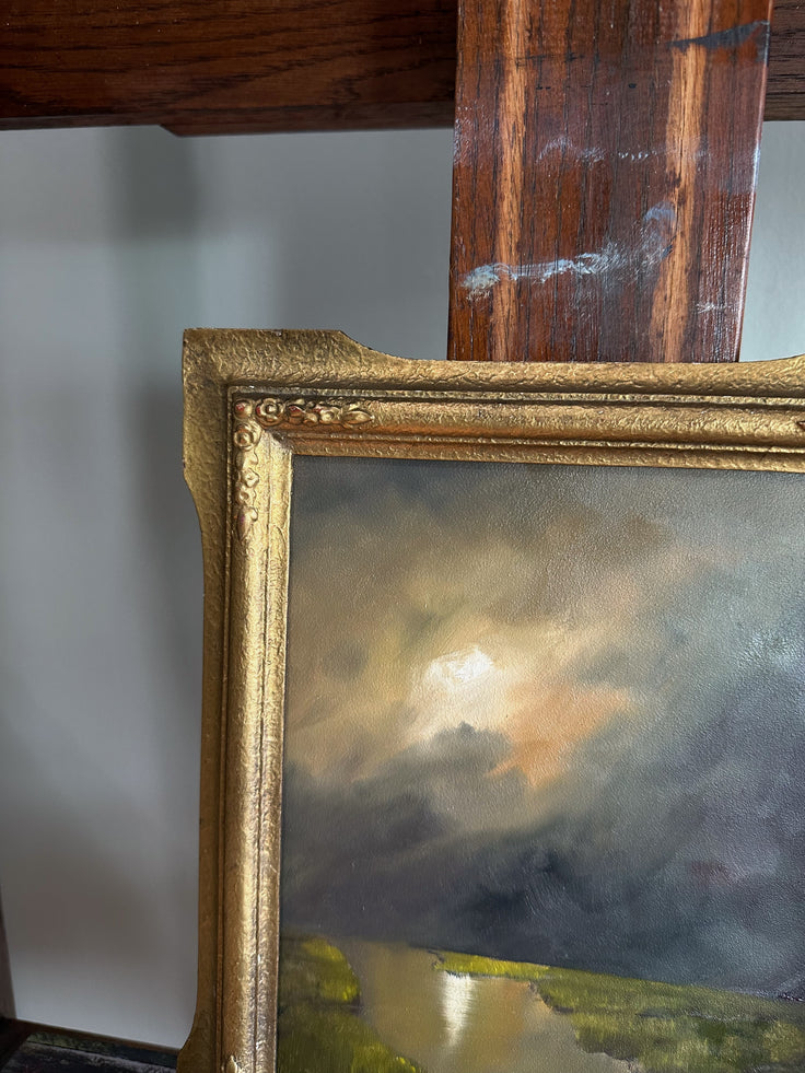 “Endangered” Antique Framed Oil Painting - 11.5