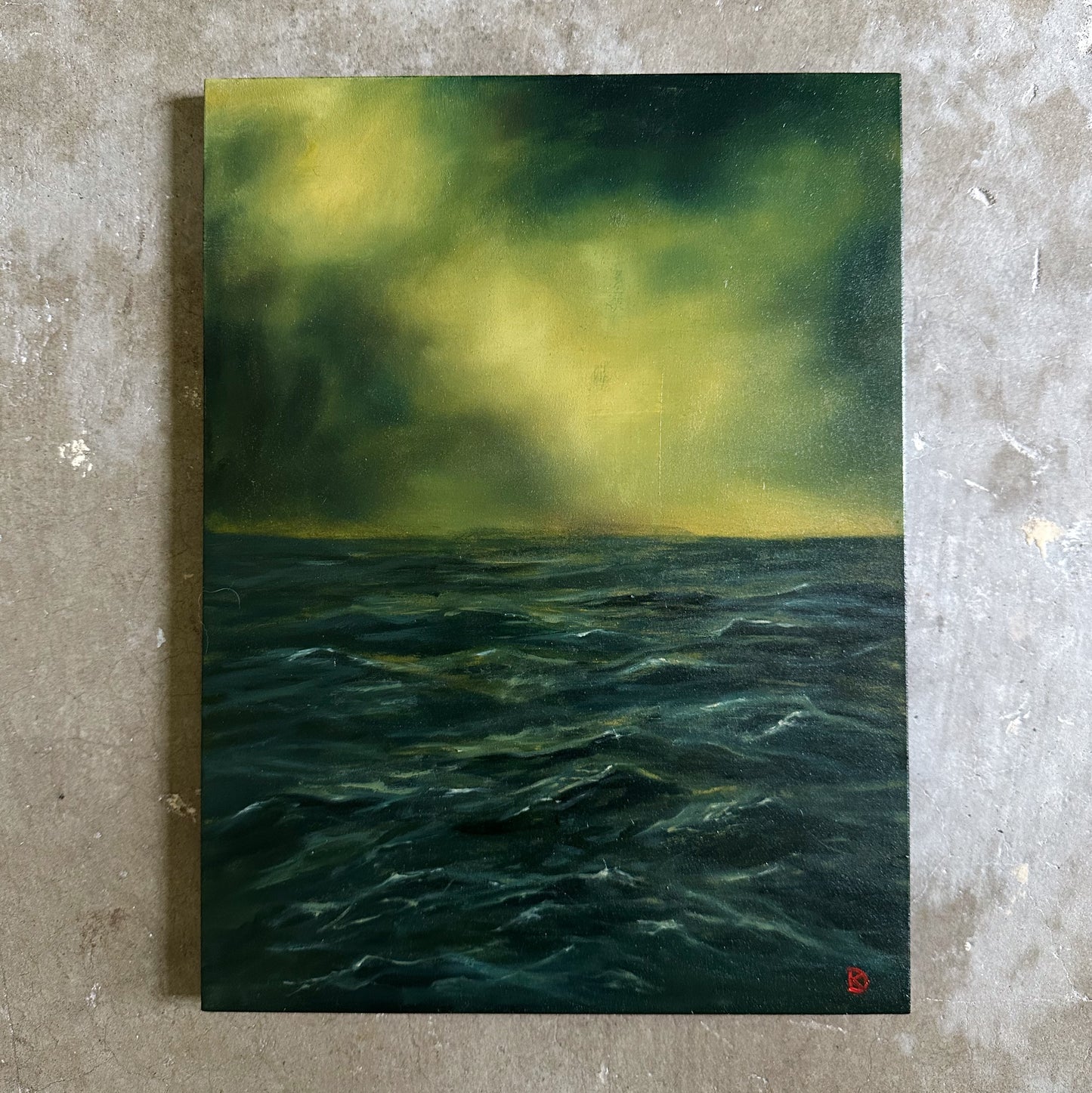 "At Ease III" Oil Painting - 12" x 9"