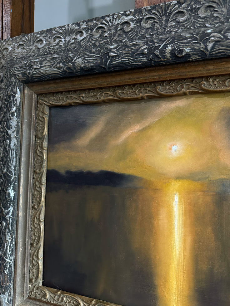 “See a Way” Antique Framed Oil Painting - 23.25