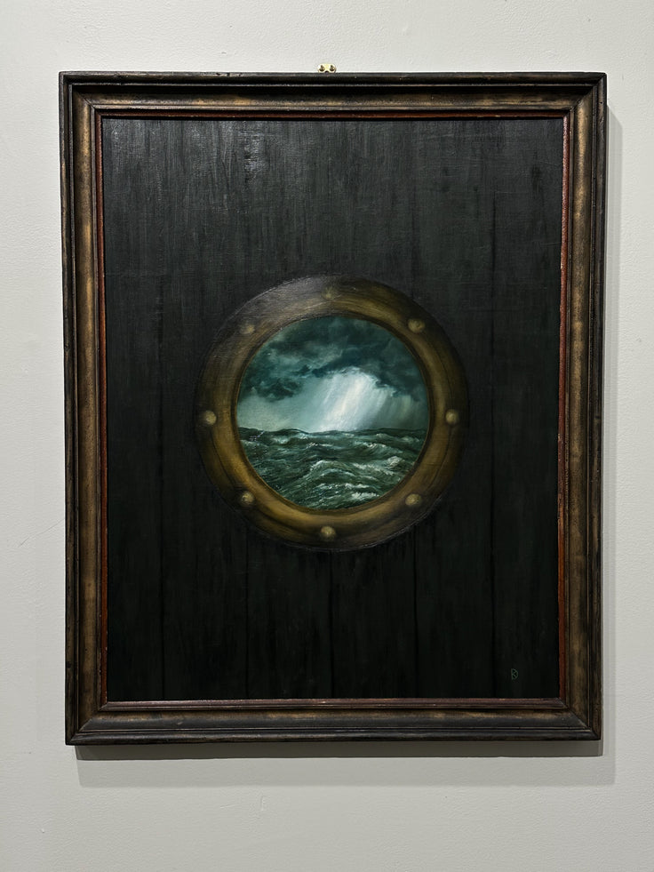 “Holdfast” Oil Painting in Antique Frame - 32