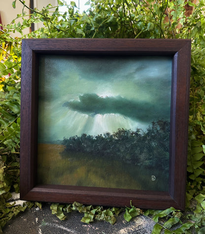 "Not the Hope, but the Knowing" Framed Oil Painting - 9.5" x 9.5"