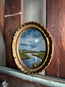 “Where Your Heart Resides V” 1700s Framed Mini Oil Painting - 5.5