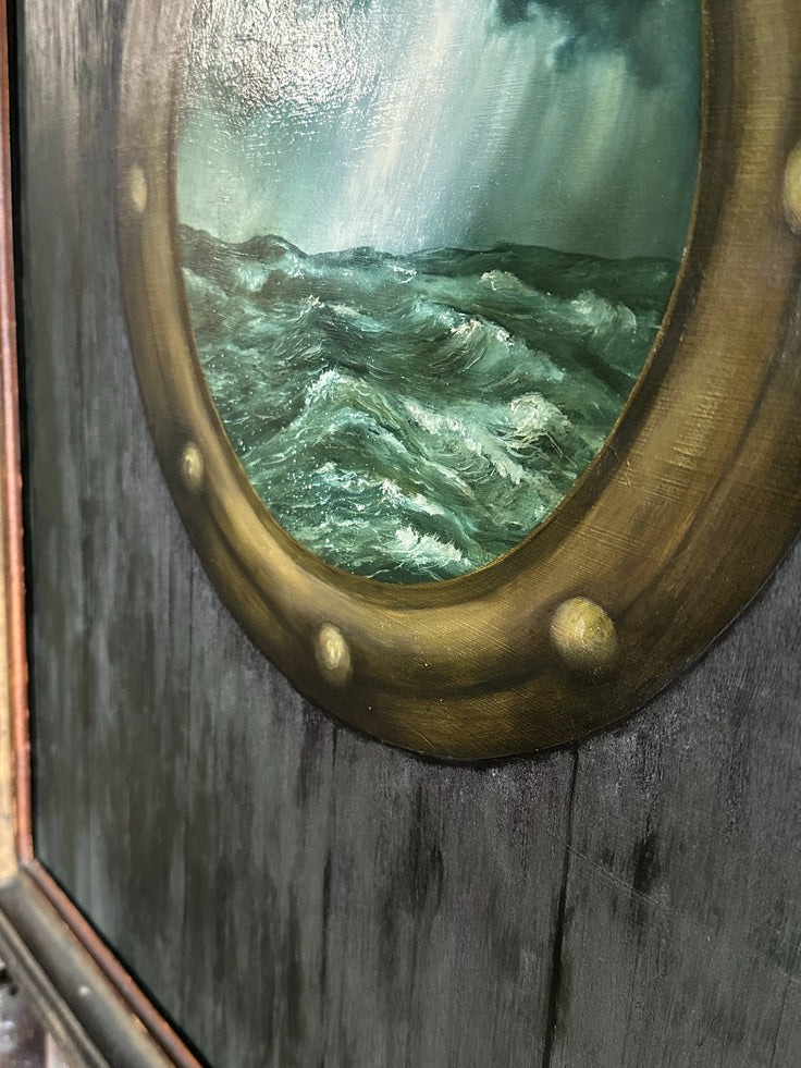 “Holdfast” Oil Painting in Antique Frame - 32