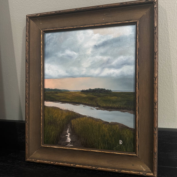“Breathe Again” Antique Framed Oil Painting - 12.5" x 10.5"
