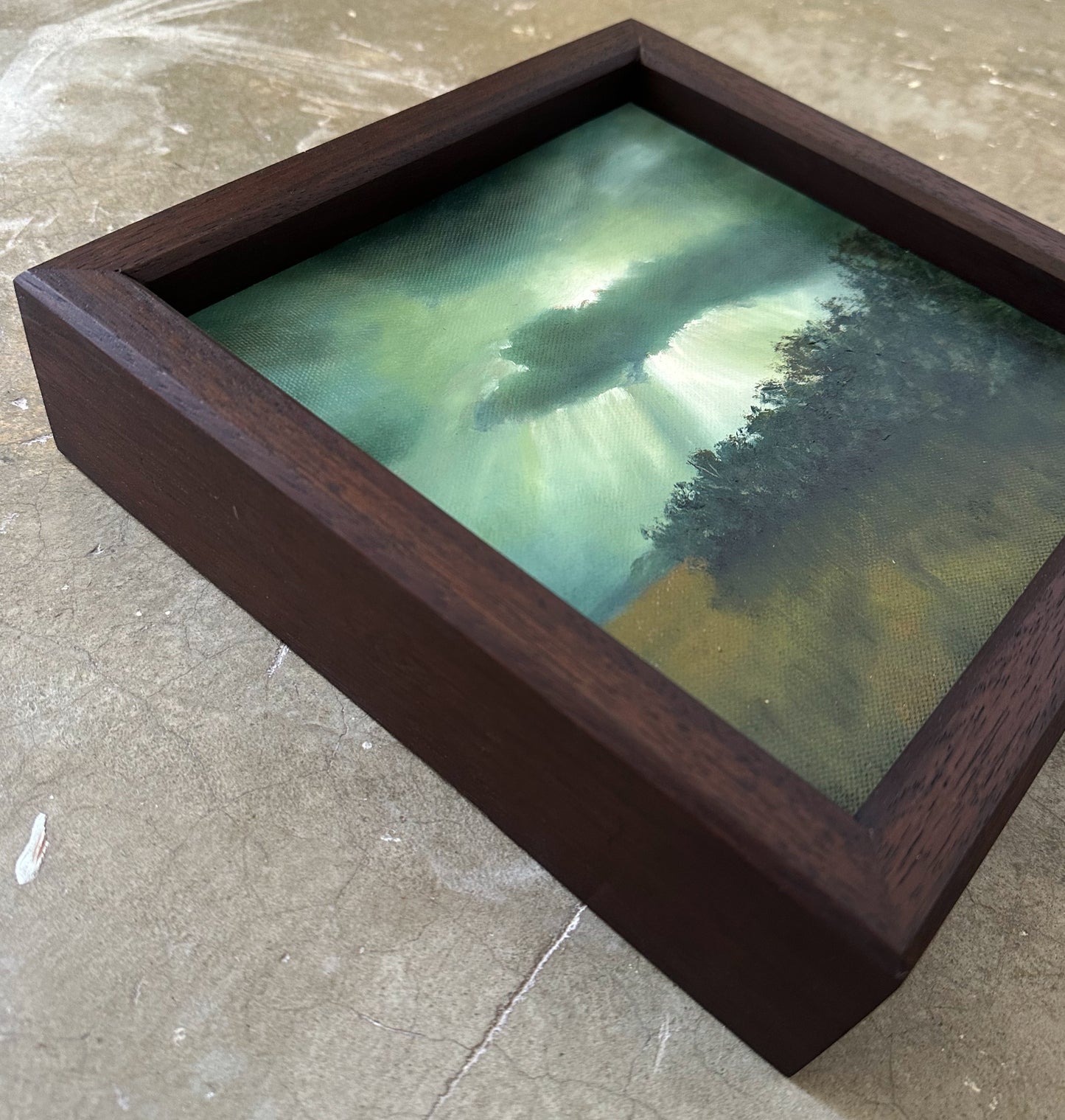 "Not the Hope, but the Knowing" Framed Oil Painting - 9.5" x 9.5"