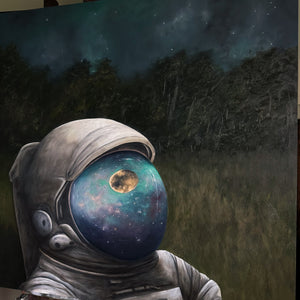 "I Feel Less Far" Oil on Cradled Wood - 30" x 30"