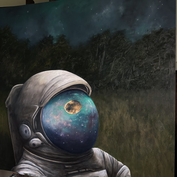 "I Feel Less Far" Oil on Cradled Wood - 30" x 30"