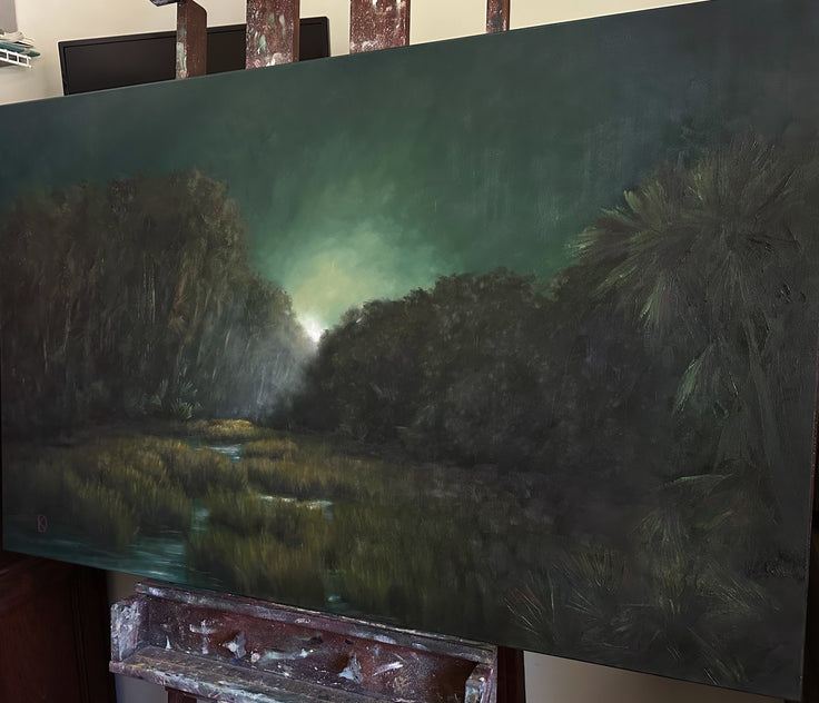 "The Peace of Wild Things" Framed Oil Painting - 4.5ft x 3ft