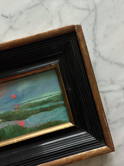 “Enchanting IV” Oil Painting in Antique French Frame - 11" x 7.5"