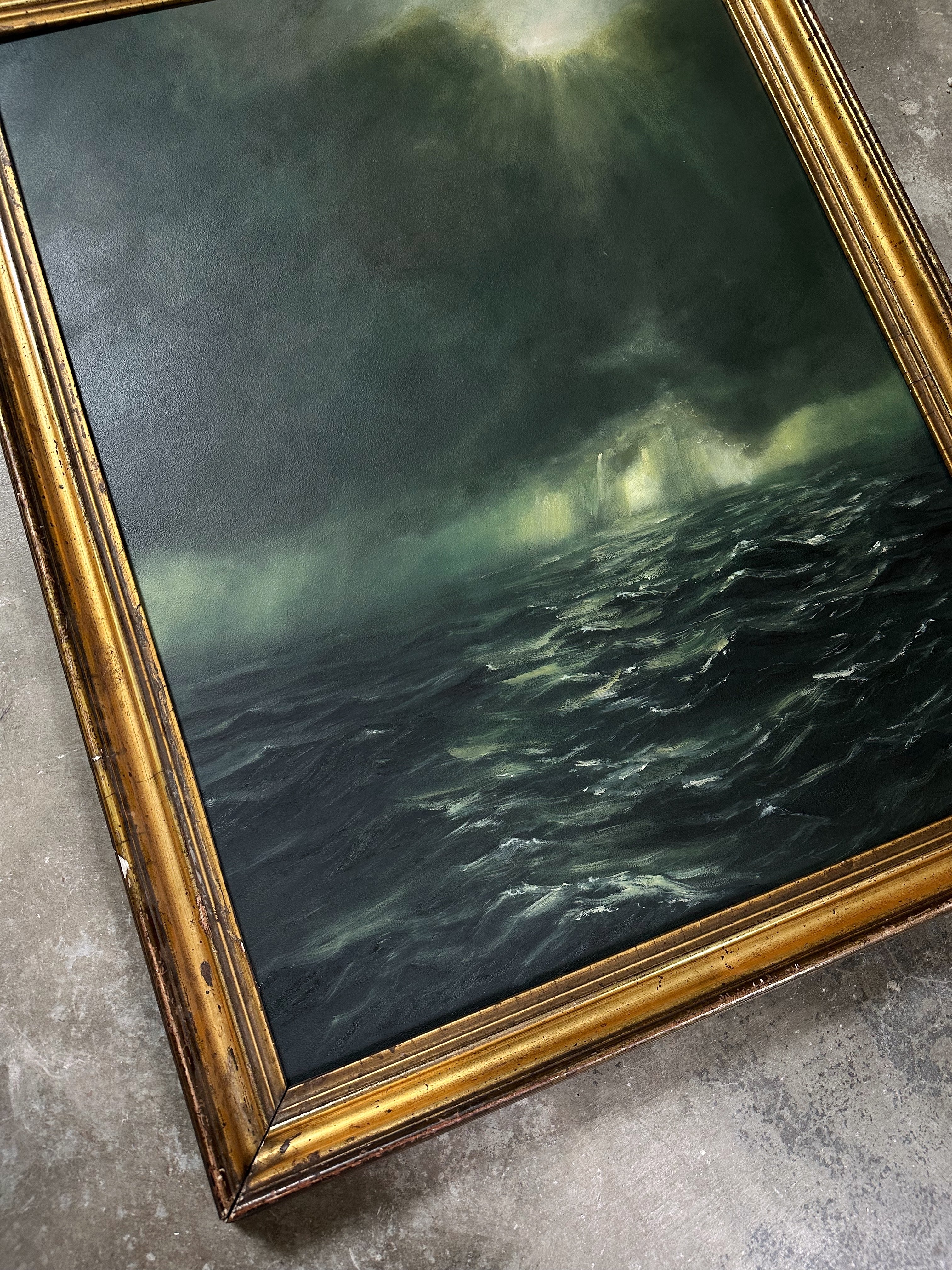“Clarity Unfurls” Oil Painting in Antique Frame - 30.25