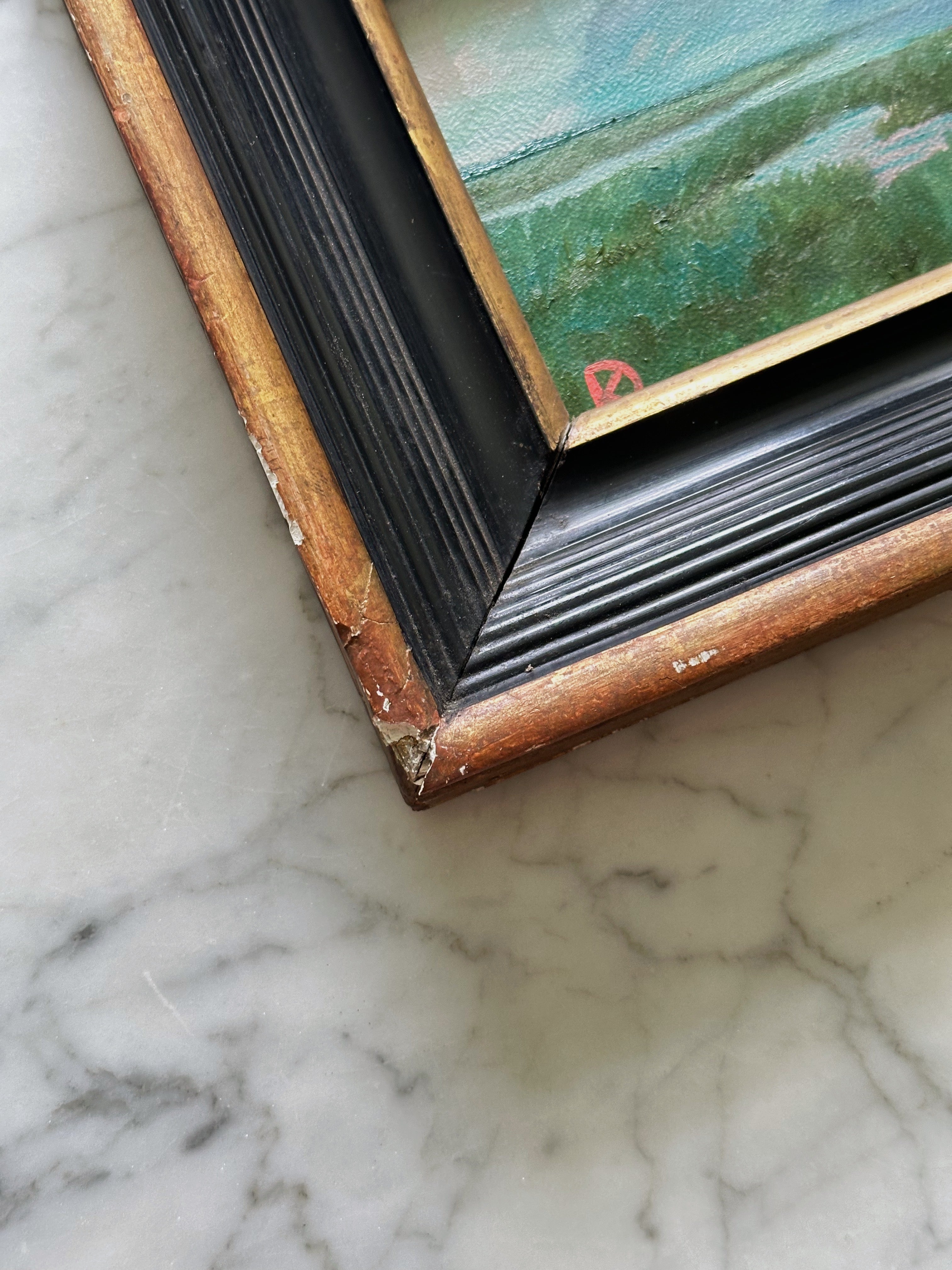 “Enchanting IV” Oil Painting in Antique French Frame - 11