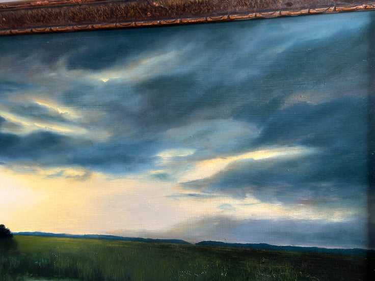 “Held My Heart” Oil Painting in Antique French Frame - 15