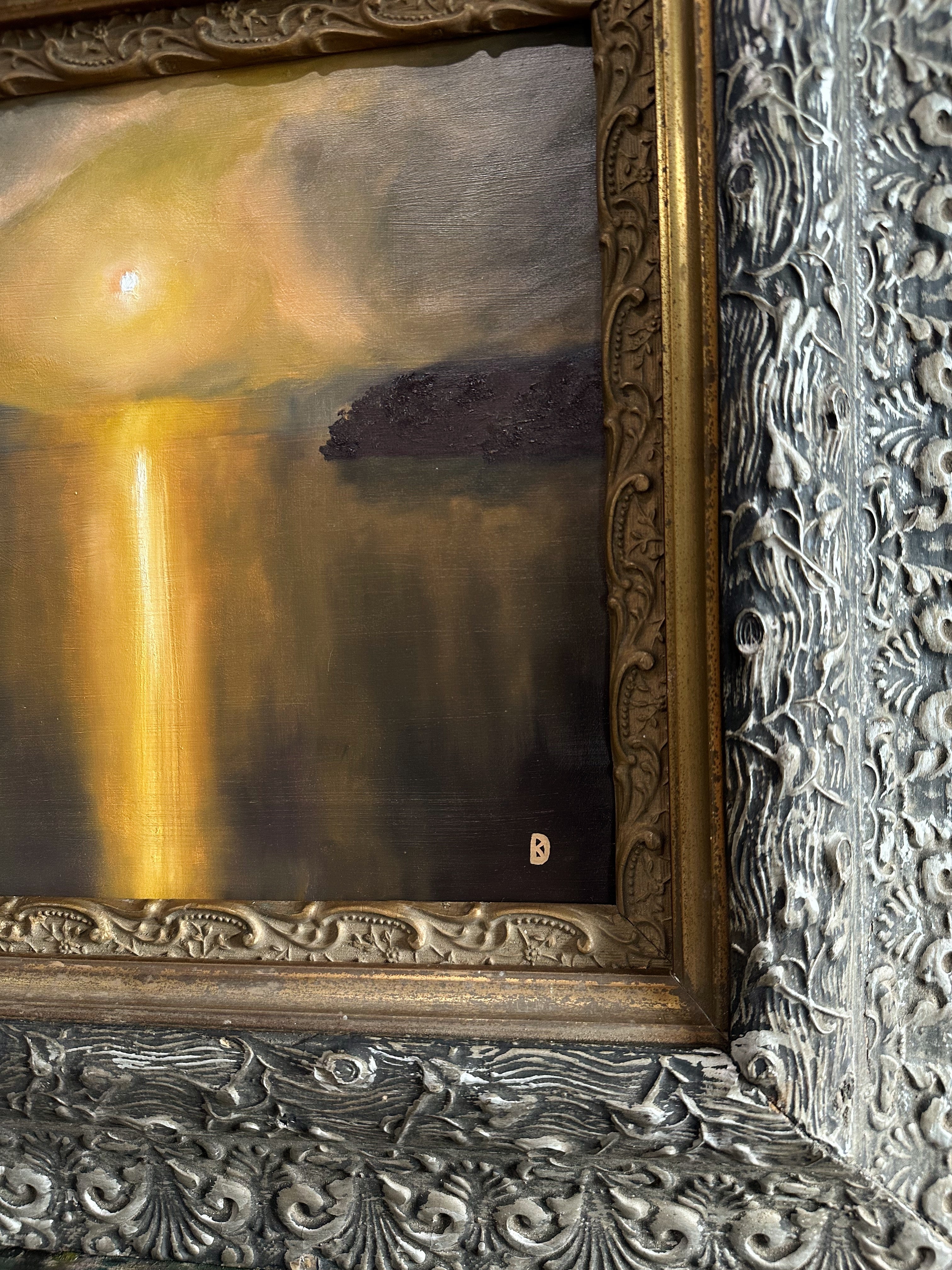“See a Way” Antique Framed Oil Painting - 23.25