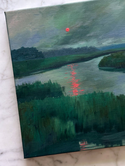 “Enchanting V” Oil Painting on Belgian Linen - 12" x 9"