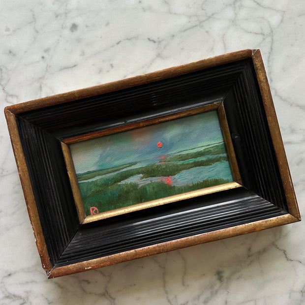 “Enchanting IV” Oil Painting in Antique French Frame - 11" x 7.5"