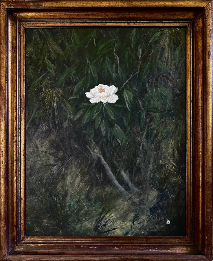 "I Rest in Grace" Oil in Antique Frame - 30" x 24.5"