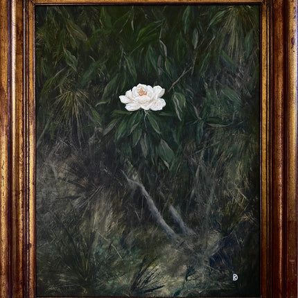 "I Rest in Grace" Oil in Antique Frame - 30" x 24.5"