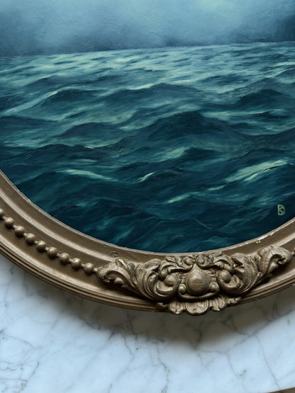 "Constant Remains" Oil Painting in Antique Frame - 18.75"