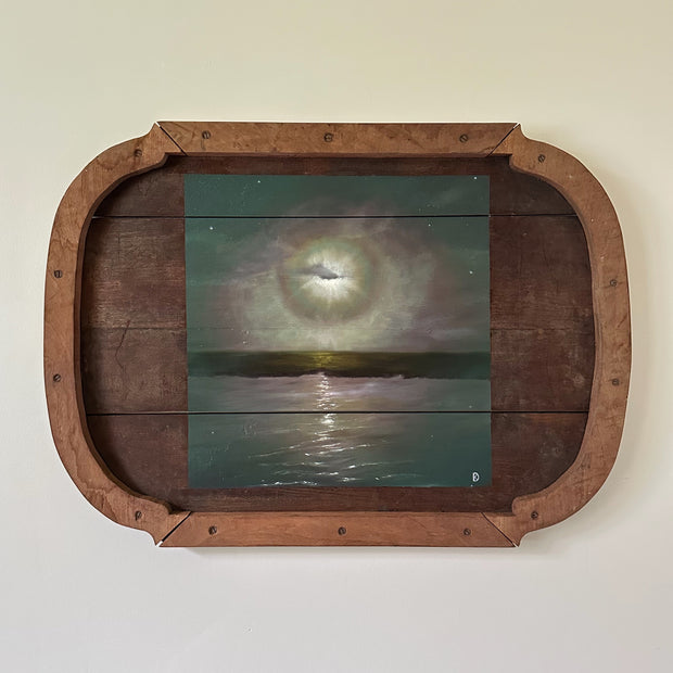 "Reminders" Oil Painting on Antique Salvage - 29" x 21"