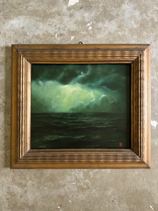 "Beautiful Miracle" Oil Painting in Antique Italian Frame - 16" x 14.25"