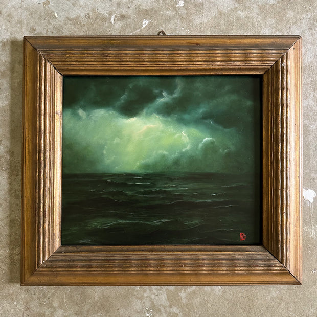 "Beautiful Miracle" Oil Painting in Antique Italian Frame - 16" x 14.25"