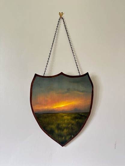 "Endured" Oil Painting on Antique Salvage - 14.5" x 12.25"