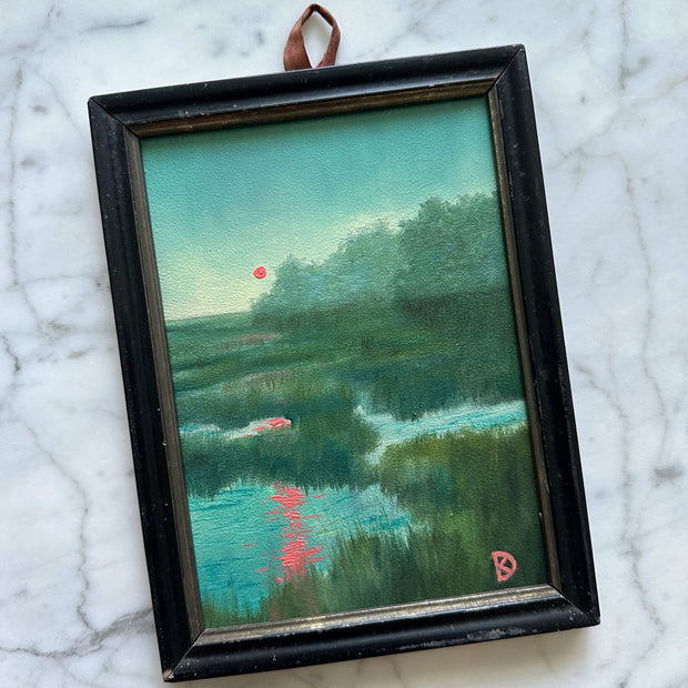 “Enchanting II” Oil Painting in Antique French Frame - 8" x 6"