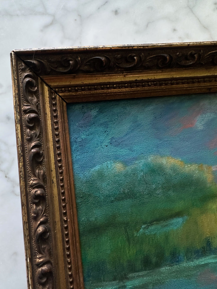 “Enchanting I” Oil Painting in Antique French Frame - 13