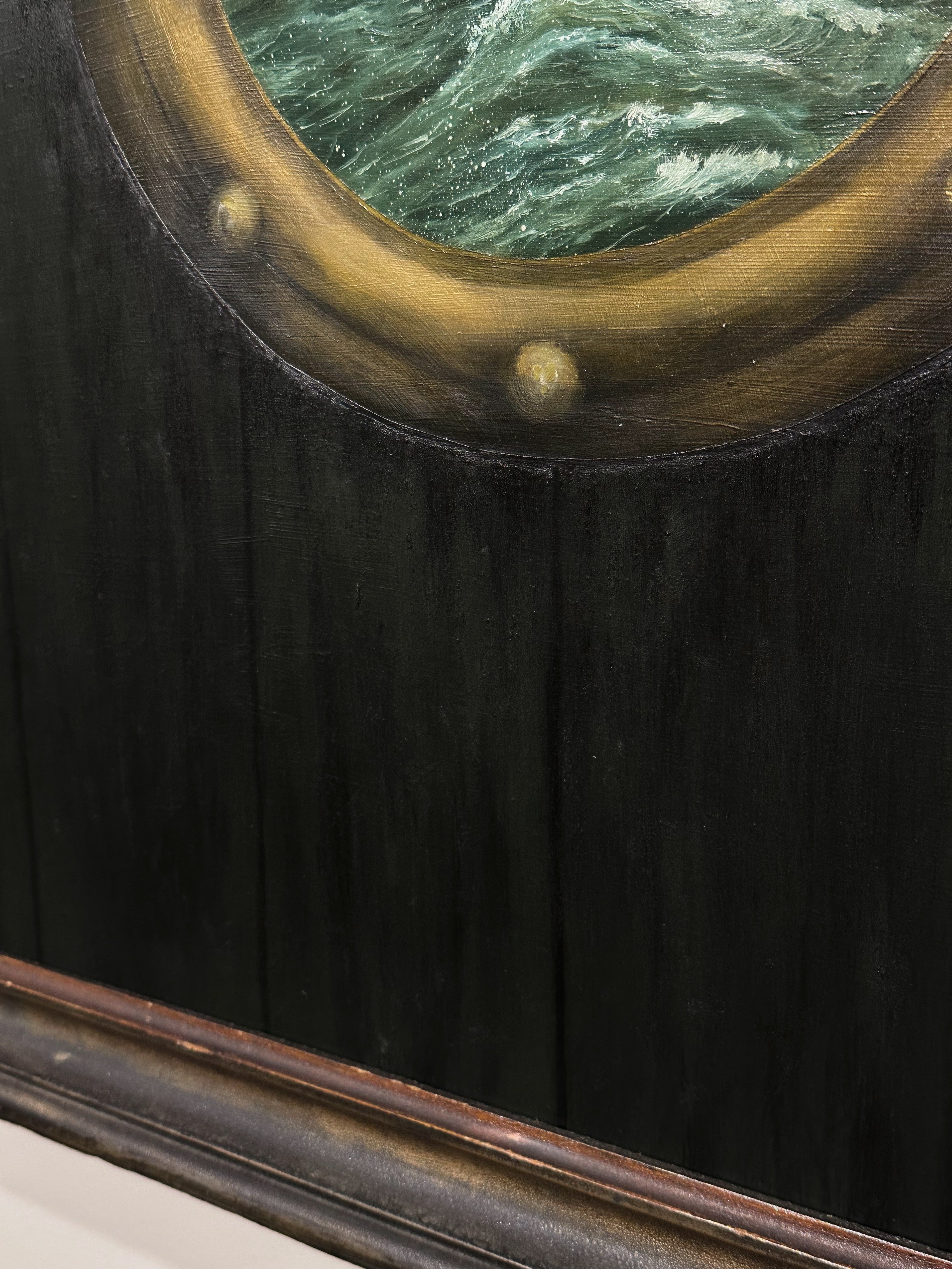 “Holdfast” Oil Painting in Antique Frame - 32