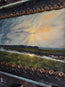 “Setting Fire” Antique Framed Oil Painting - 35” x 20”