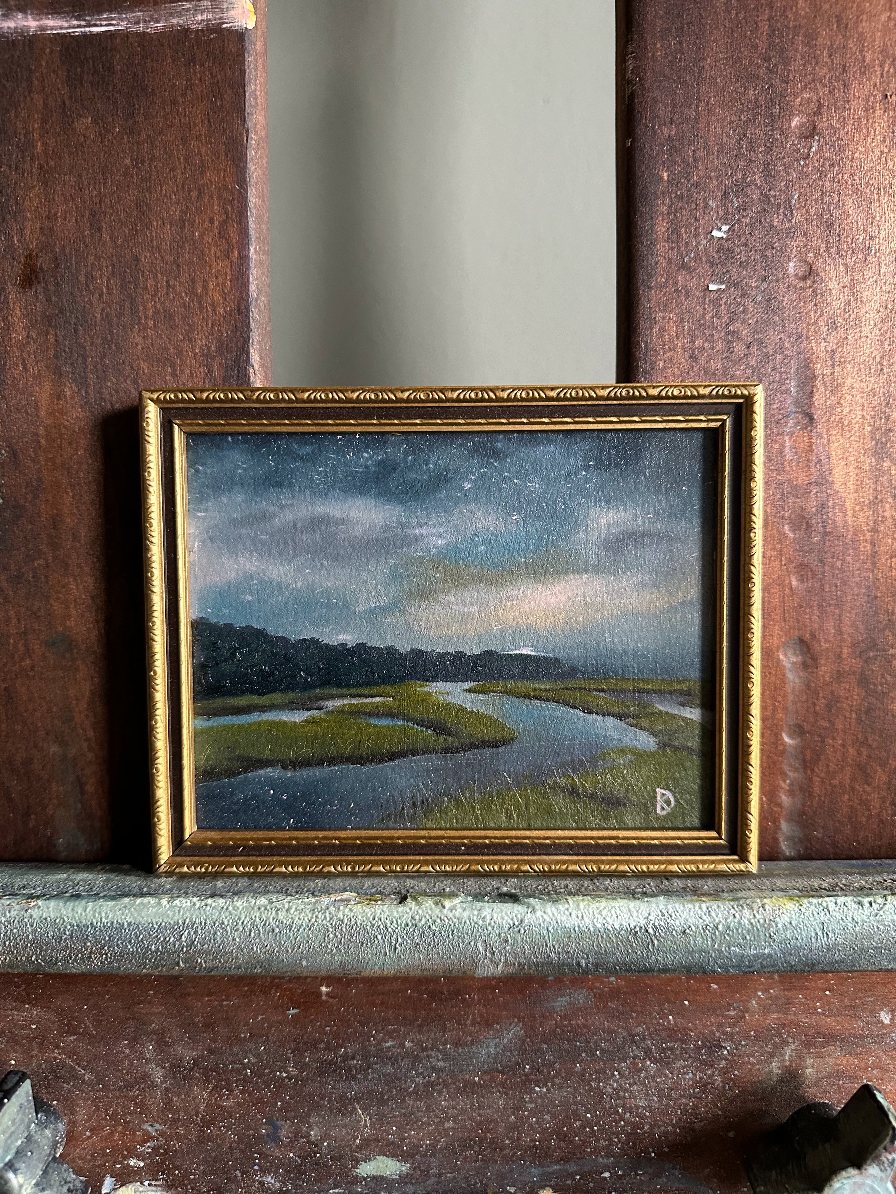 “Where Your Heart Resides III” Mini Oil Painting - 4.5