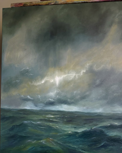 "Hell or High Water" Oil Painting - 30" x 24"
