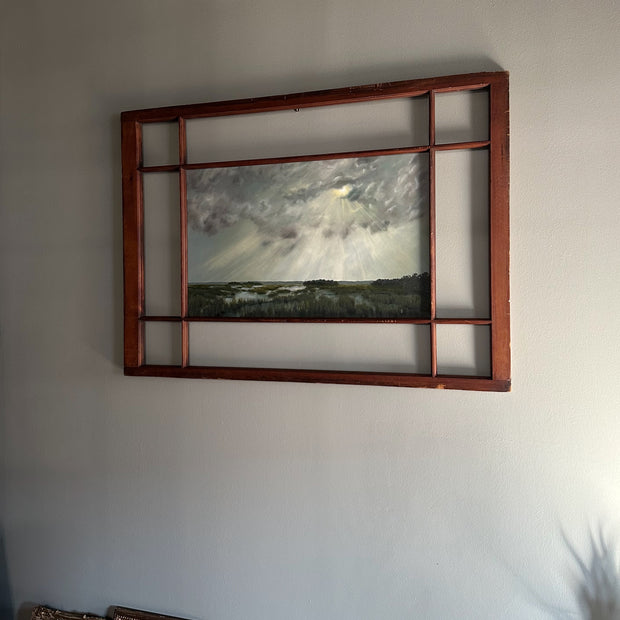 “Share Them” Oil Painting in Antique Charleston Window Frame - 34” x 48”