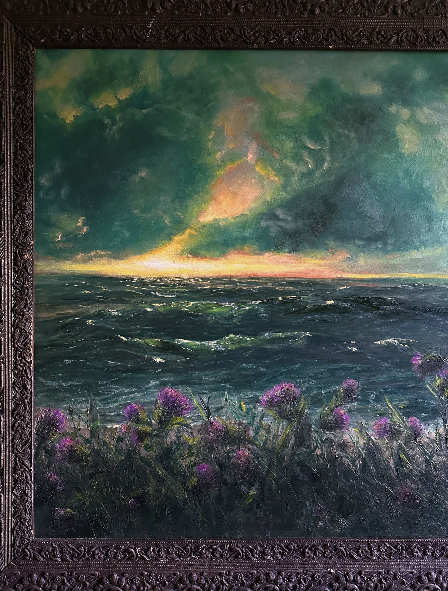 "All is Light" Antique-Framed Oil Painting - 42.75" x 33"