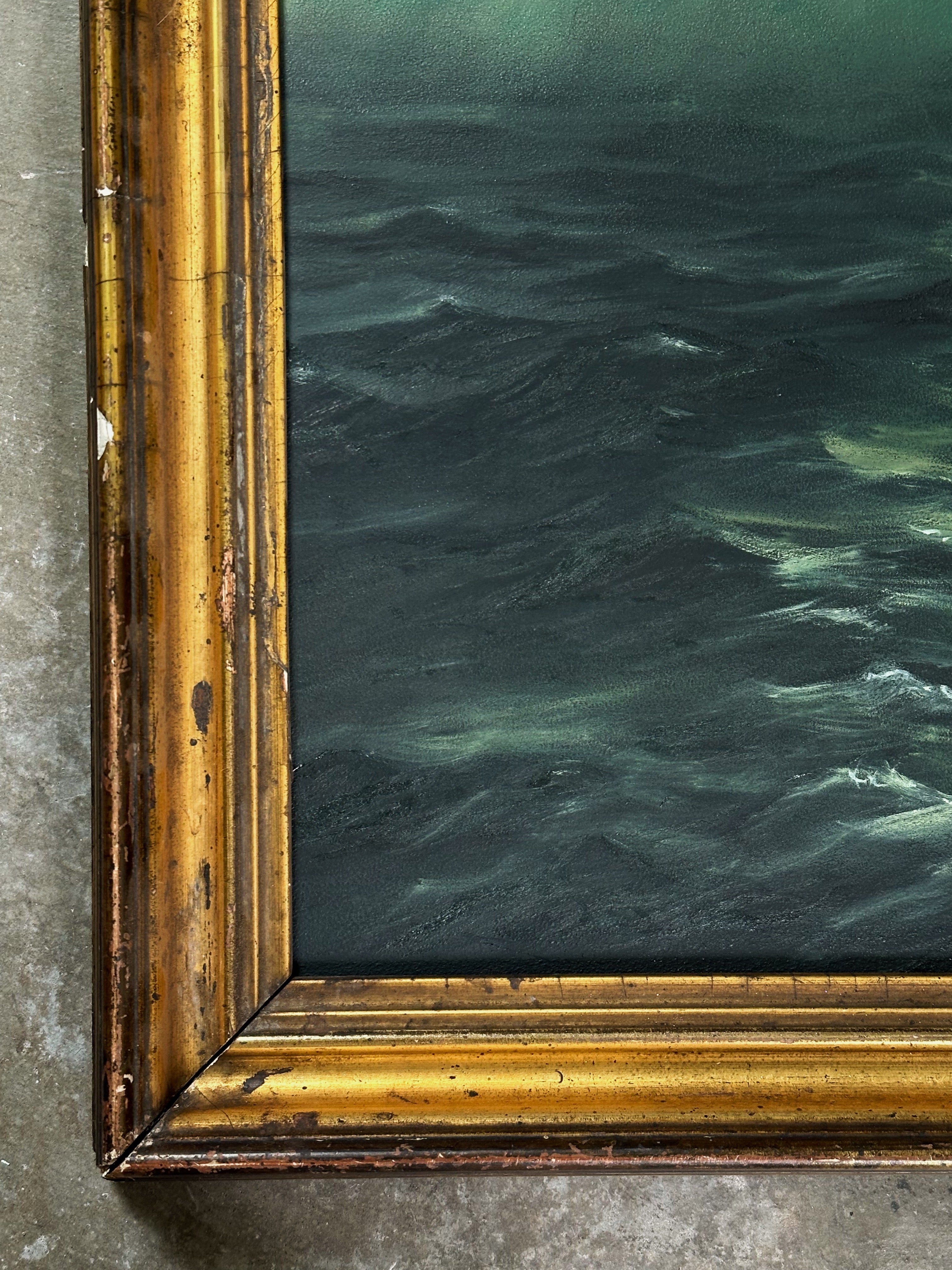 “Clarity Unfurls” Oil Painting in Antique Frame - 30.25
