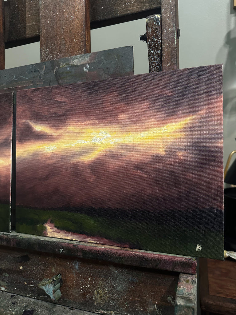 “One Step at a Time II” Oil Painting - 9" x 12"