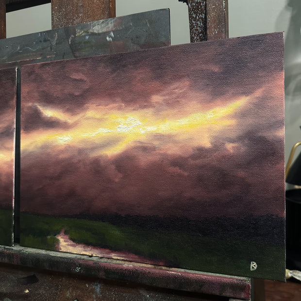 “One Step at a Time II” Oil Painting - 9" x 12"