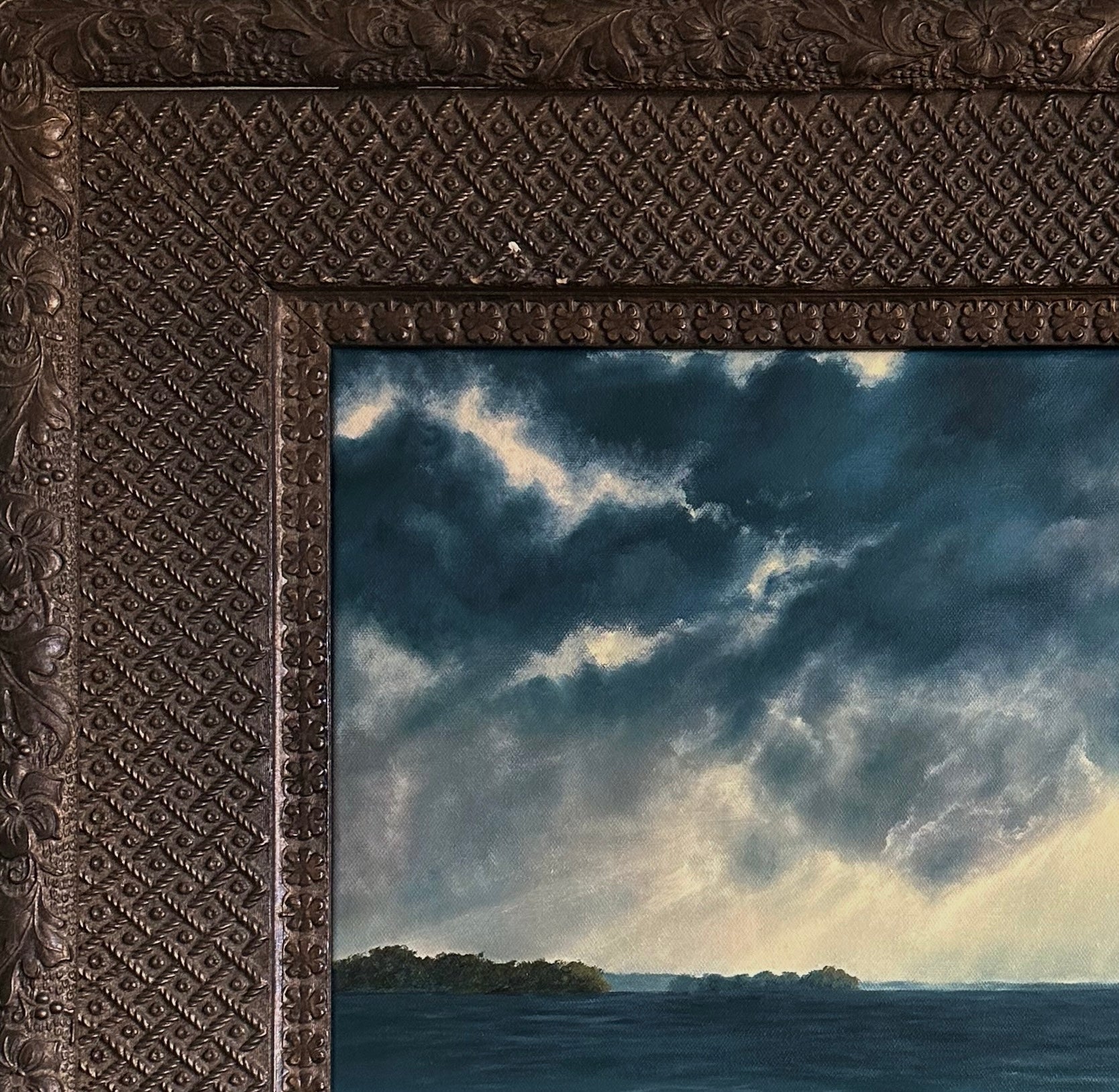 “Harmony V” Oil Painting in 1800s Victorian Frame - 29.5