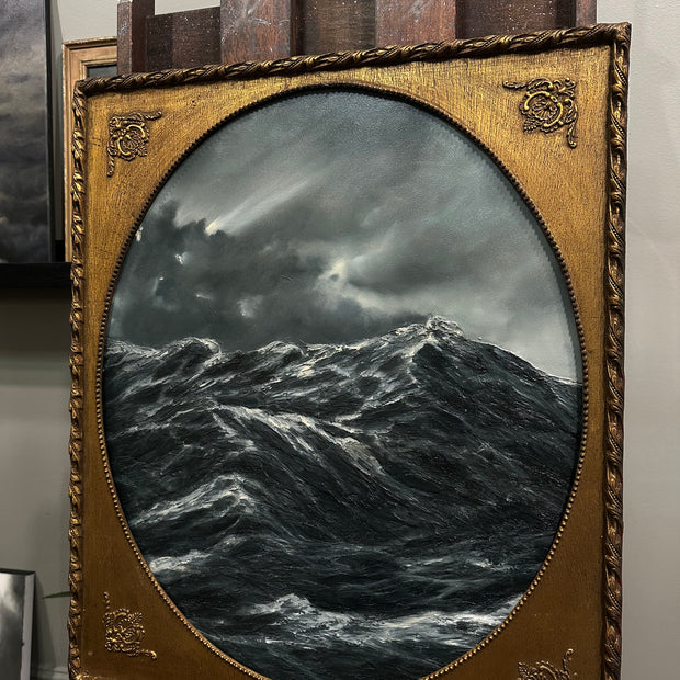 "Still There” Oil Painting in Antique Frame - 23.5" x 19.5"