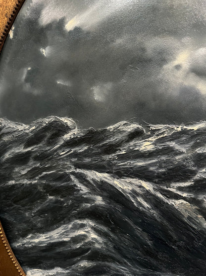 "Still There” Oil Painting in Antique Frame - 23.5" x 19.5"