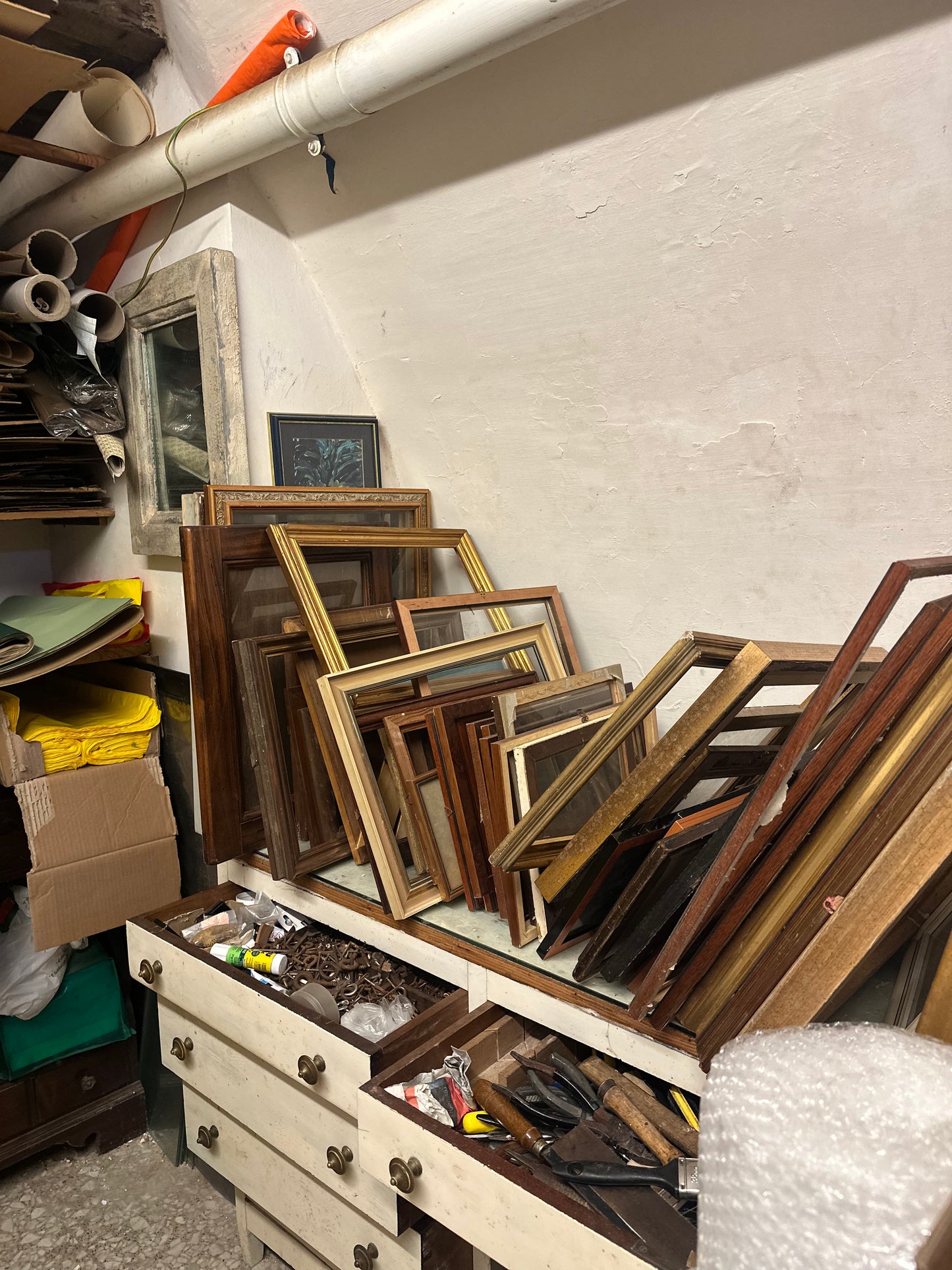 "Far Fairer Days" Oil Painting in Antique Italian Frame - 11"